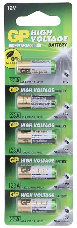 5 סוללות GP GPPBA23AF002 23A