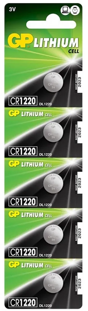 5 סוללות GP GPPBL1220029 CR1220