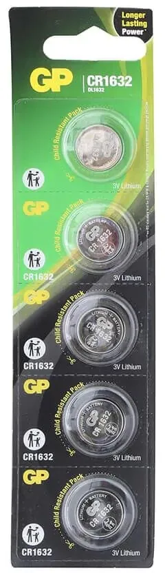 5 סוללות GP GPPBL1632025 CR1632