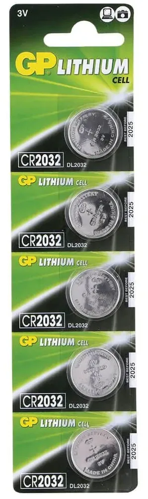 5 סוללות GP GPPBL2032188 CR2032