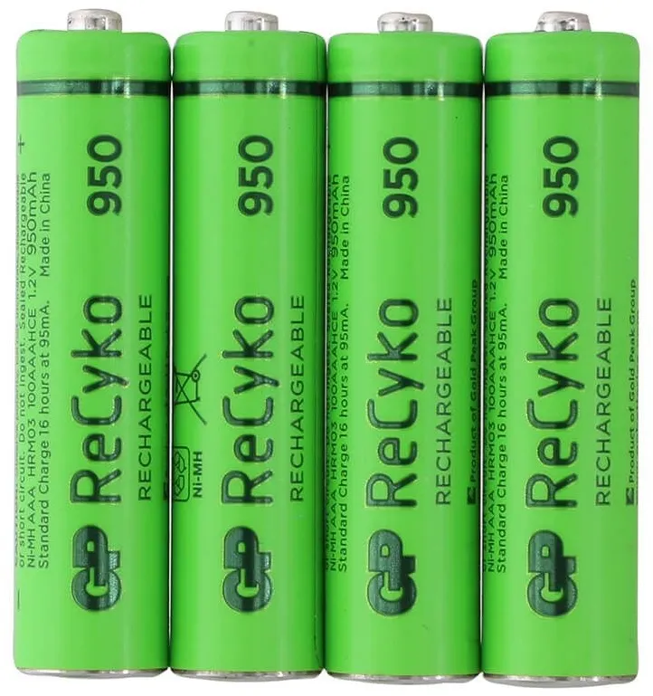 4 סוללות נטענות GP GPRHC103E003 AAA