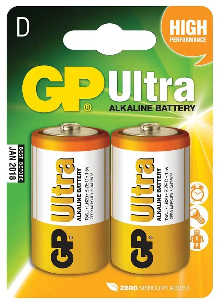 2 סוללות GP GSPCA13AU001 LR20