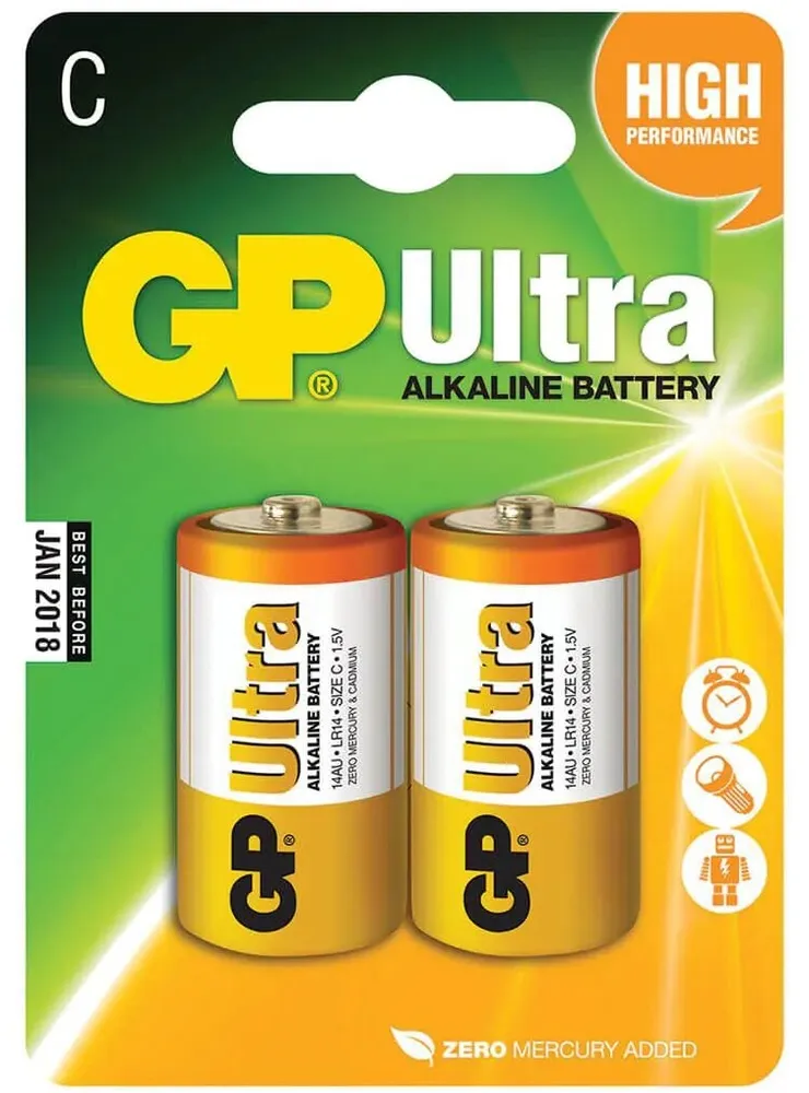 2 סוללות GP GSPCA14AU001 LR14