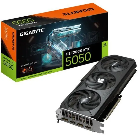 כרטיס מסך Gigabyte GeForce RTX 5050 Gaming OC 8GB GDDR6 GV-N5050GAMING OC-8GD