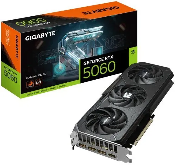כרטיס מסך Gigabyte GeForce RTX 5060 Gaming OC 8GB GDDR7 GV-N5060GAMING OC-8GD