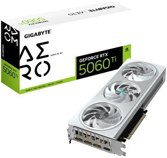 כרטיס מסך Gigabyte GeForce RTX 5060 Ti Aero OC 8GB GDDR7 GV-N506TAERO OC-8GD