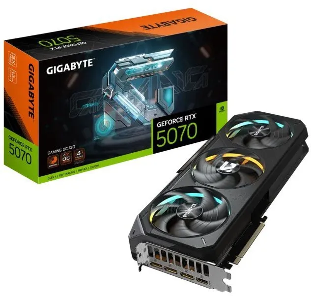 כרטיס מסך Gigabyte GeForce RTX 5070 Gaming OC 12GB GDDR7 GV-N5070GAMING OC-12GD
