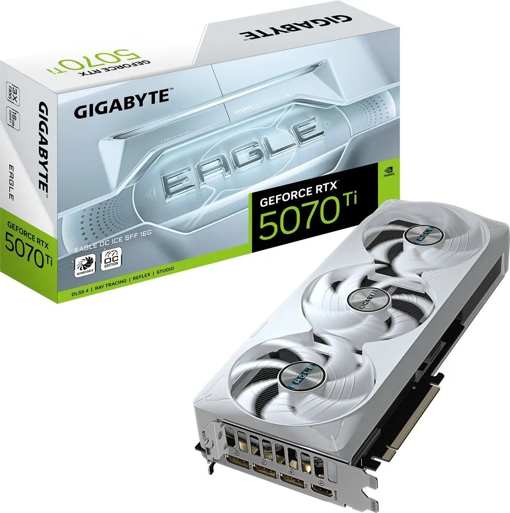 כרטיס מסך Gigabyte GeForce RTX 5070 Ti 16GB GV-N507TEAGLEOC ICE-16GD