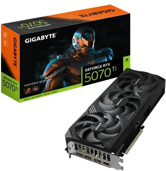 כרטיס מסך Gigabyte GeForce RTX 5070 Ti WINDFORCE SFF 16GB GDDR7 GV-N507TWF3OC-16GD