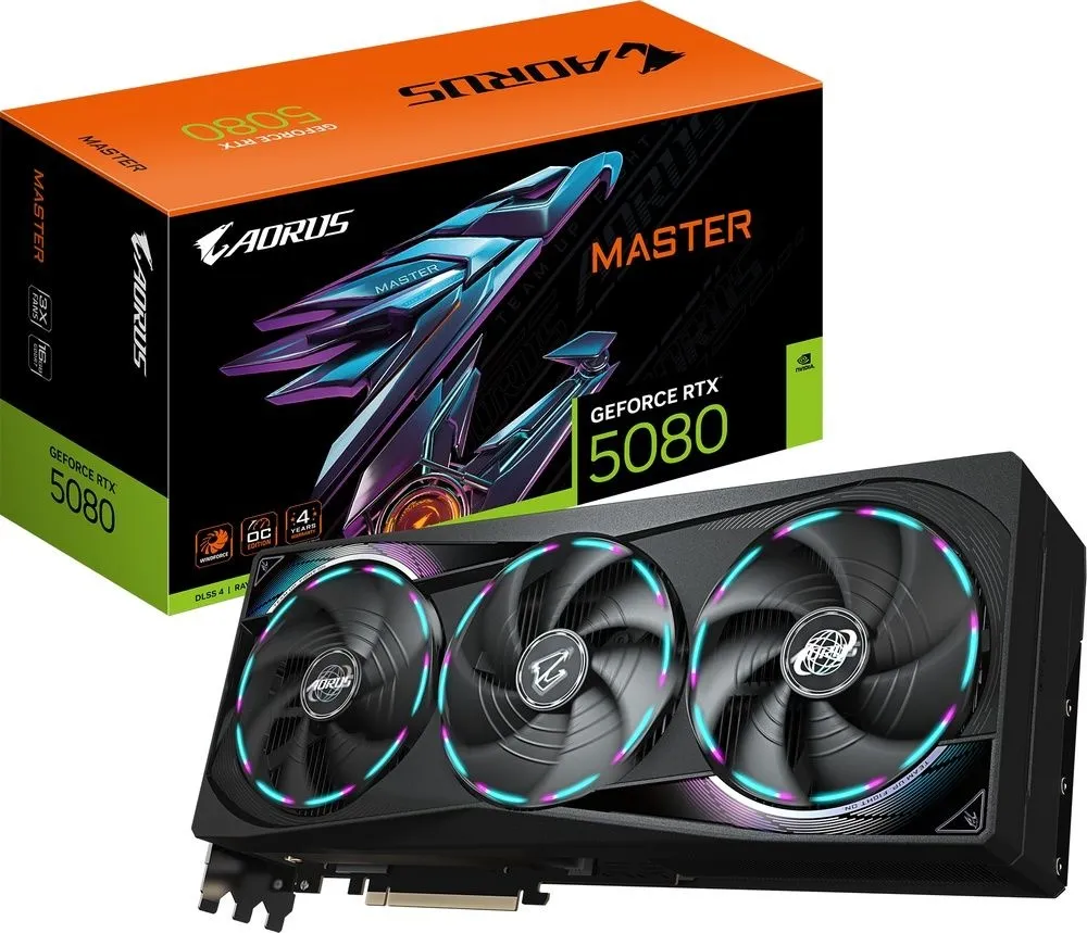 כרטיס מסך Gigabyte GeForce RTX 5080 16GB GV-N5080AORUS M-16GD