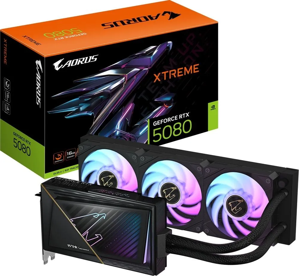 כרטיס מסך Gigabyte GeForce RTX 5080 16GB GV-N5080AORUSX W-16GD