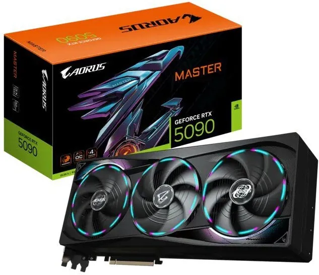 כרטיס מסך Gigabyte Geforce RTX 5090 Master 32GB GDDR7 GV-N5090AORUS M-32GD