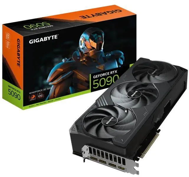 כרטיס מסך Gigabyte Geforce Rtx 5090 Windforce Oc 32GB GDDR7 GV-N5090WF3OC-32GD