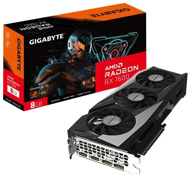 כרטיס מסך Gigabyte Radeon RX 7600 Gaming OC 8GB GDDR6 GV-R76GAMING OC-8GD
