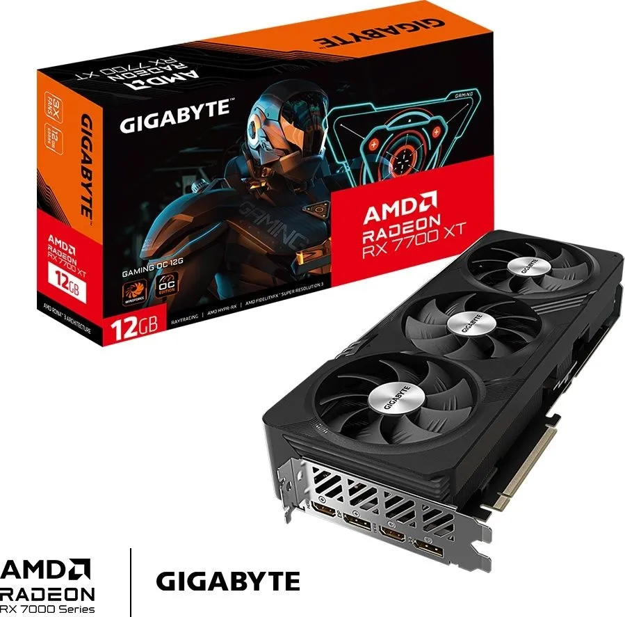 כרטיס מסך Gigabyte Radeon RX 7700 XT 12GB GV-R77XTGAMING OC-12GD
