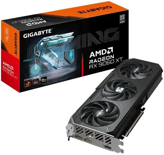 כרטיס מסך Gigabyte GeForce Radeon Rx 9060 XT Gaming OC 8GB GDDR6 GV-R9060XTGAMING OC-8GD