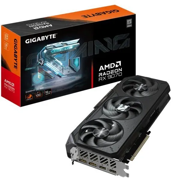 כרטיס מסך Gigabyte Radeon RX9070 Gaming OC 12GB GDDR7 GV-R9070GAMING OC-16GD