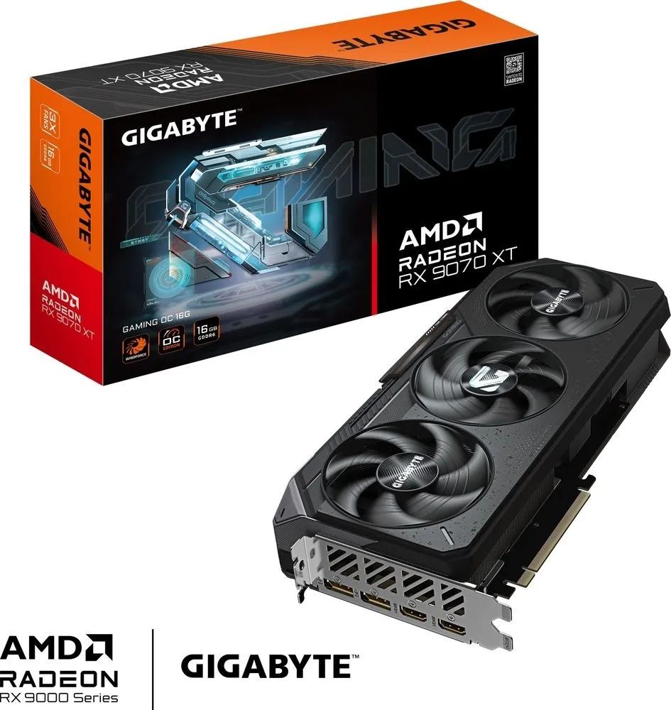 כרטיס מסך Gigabyte Radeon RX 9070 XT 16GB GV-R9070XTGAMING OC-16GD