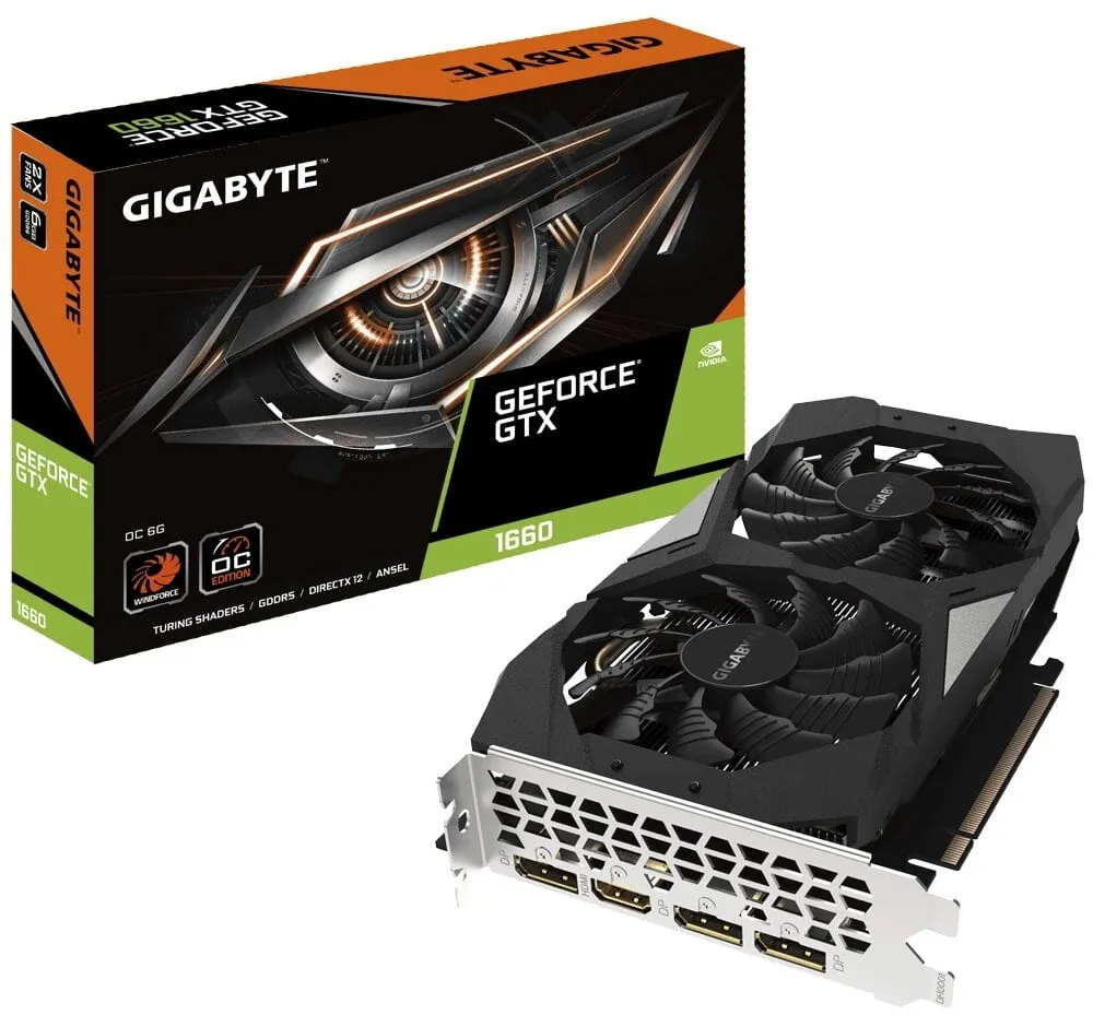 כרטיס מסך Gigabyte GeForce GTX 1660 GV-N1660OC-6GD