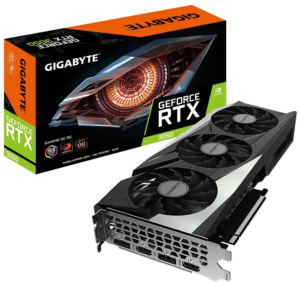 כרטיס מסך Gigabyte RTX 3050 8GB GV-N3050GAMING OC-8GD 1.0