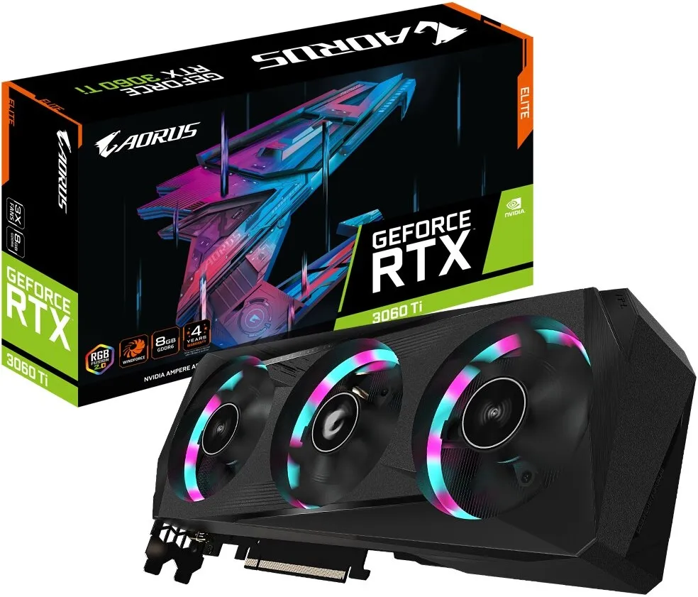 כרטיס מסך Gigabyte GeForce RTX 3060 Ti 8GB GV-N306TAORUS E-8GD 2.0