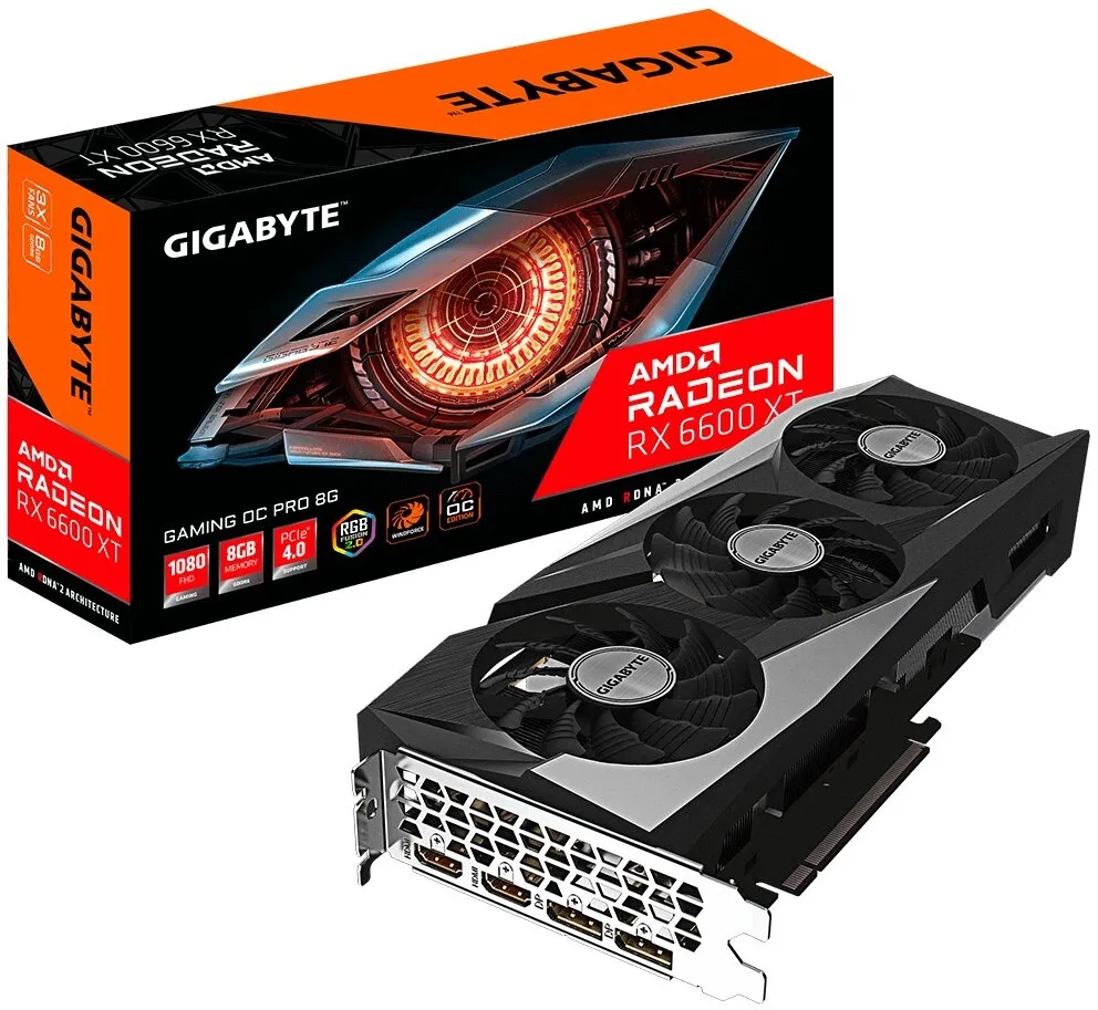 כרטיס מסך Gigabyte Radeon RX 6600 XT 8GB GV-R66XTGAMINGOC PRO-8GD