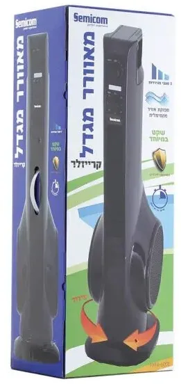 מאוורר מגדל Semicom HAFA-600B 100W בצבע שחור