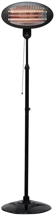 תנור חימום עמוד לגינה ולמרפסת Hyundai HAH-2070B 2000W – שחור