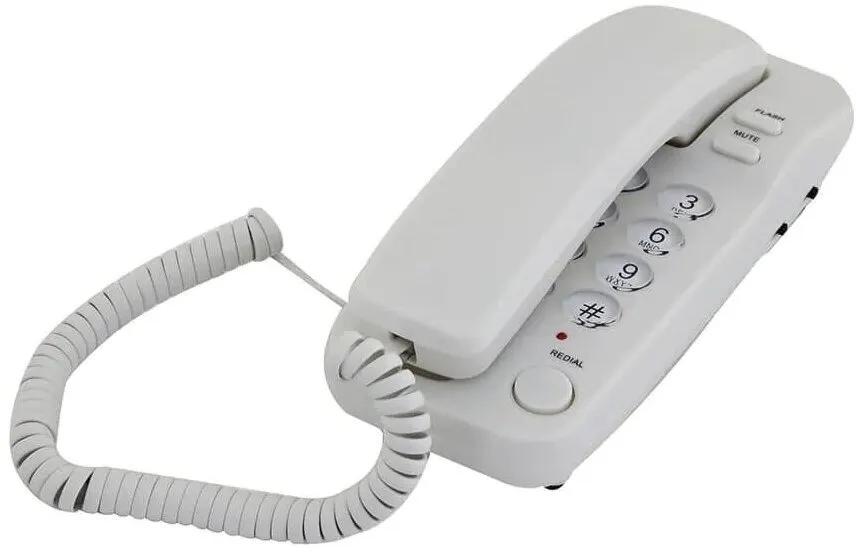 טלפון DECT חוטי Hyundai Compact HDT-1200W – צבע לבן