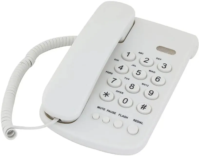 טלפון DECT חוטי Hyundai HDT-2400W – צבע לבן