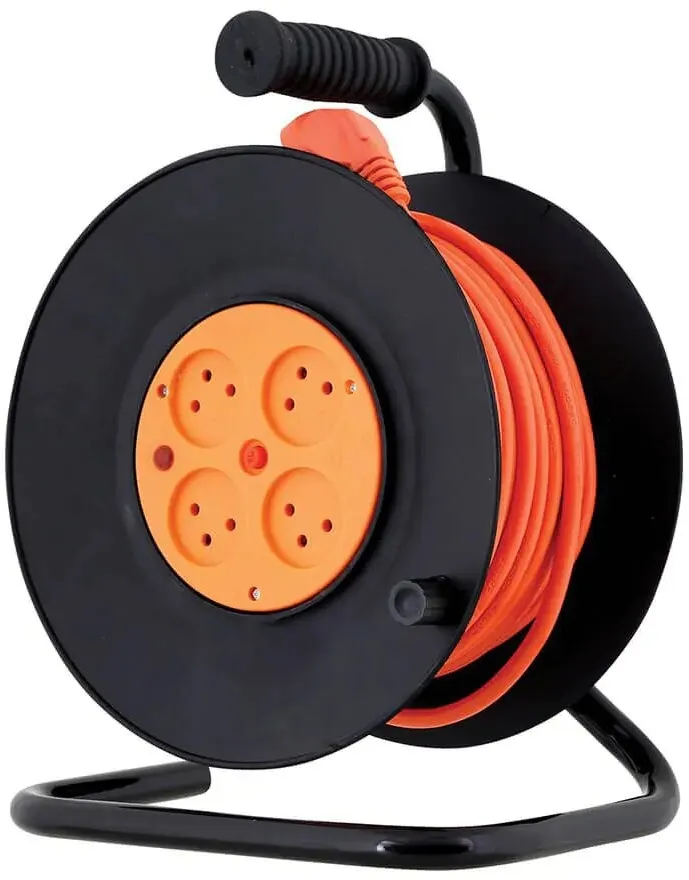 תוף 4 שקעים Semicom HYCR25 באורך 25 מטר