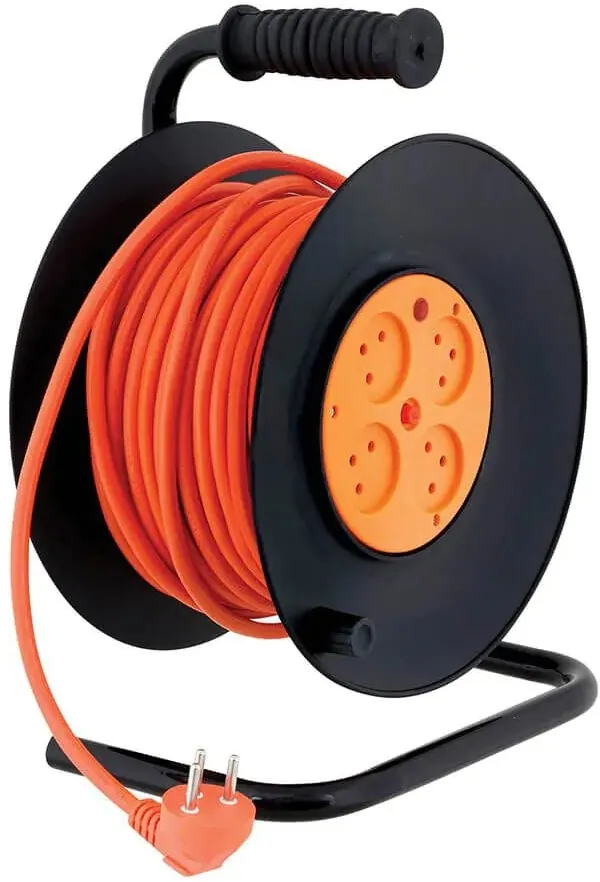 תוף 4 שקעים Semicom HYCR25 באורך 25 מטר