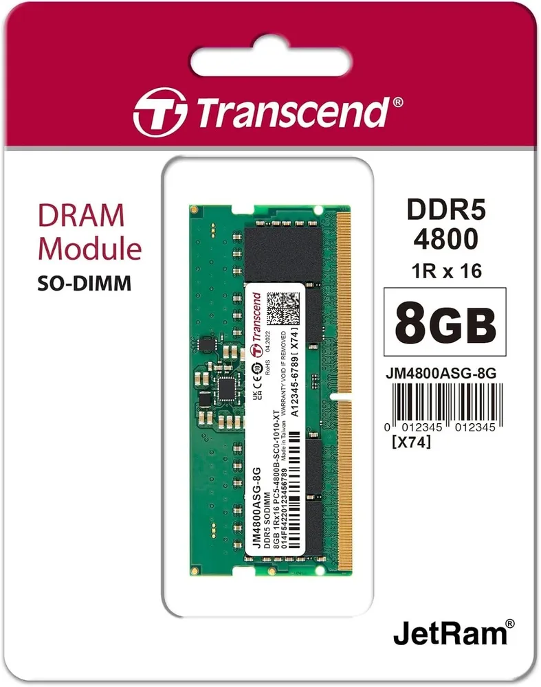 זיכרון למחשב נייד Transcend JM4800ASG-8G DDR5 4800MHz