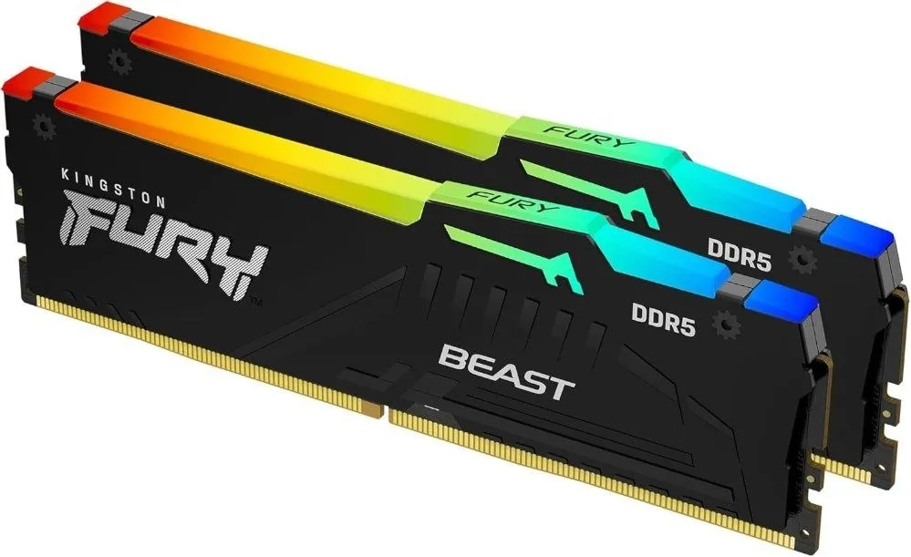 זיכרון למחשב נייח Kingston Fury Beast RGB KF5-326036202 2×16 DDR5 6000MHz