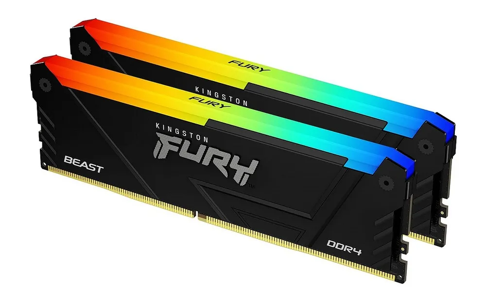 זיכרון למחשב נייח Kingston Fury Beast RGB KF560C30BBEAK2-32 2x16GB DDR5 6000Mhz
