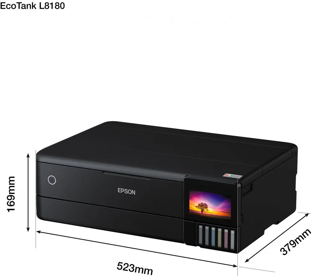 מדפסת הזרקת דיו צבעוני Epson EcoTank L8180