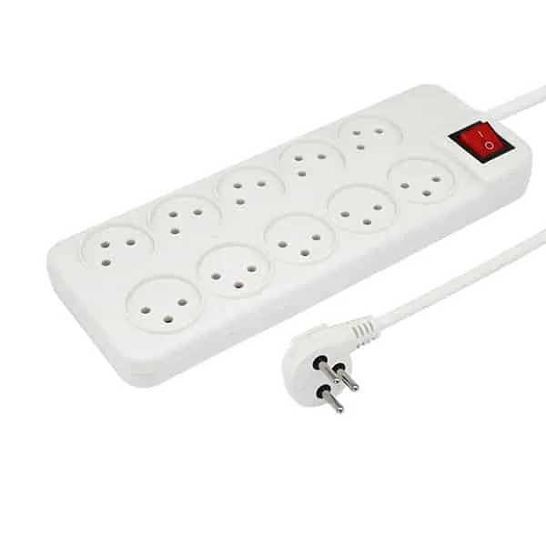 רב שקע 10 שקעים Gold Line MP-1011 כולל מפסק