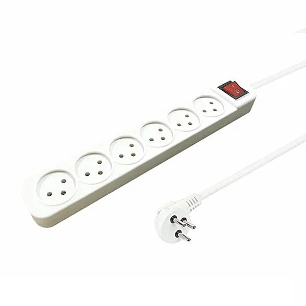 רב שקע 6 שקעים Gold Line MP-613 כולל מפסק באורך 3 מטר