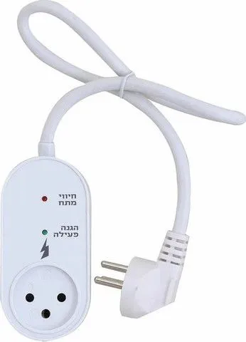 מגן ברקים ונחשולי מתח עם השהייה ועם כבל באורך 50 ס"מ