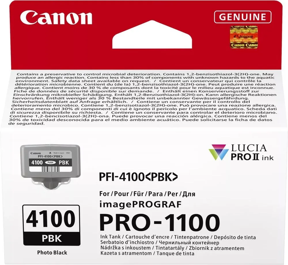 ראש דיו שחור פוטו מקורי Canon PFI-4100PBK