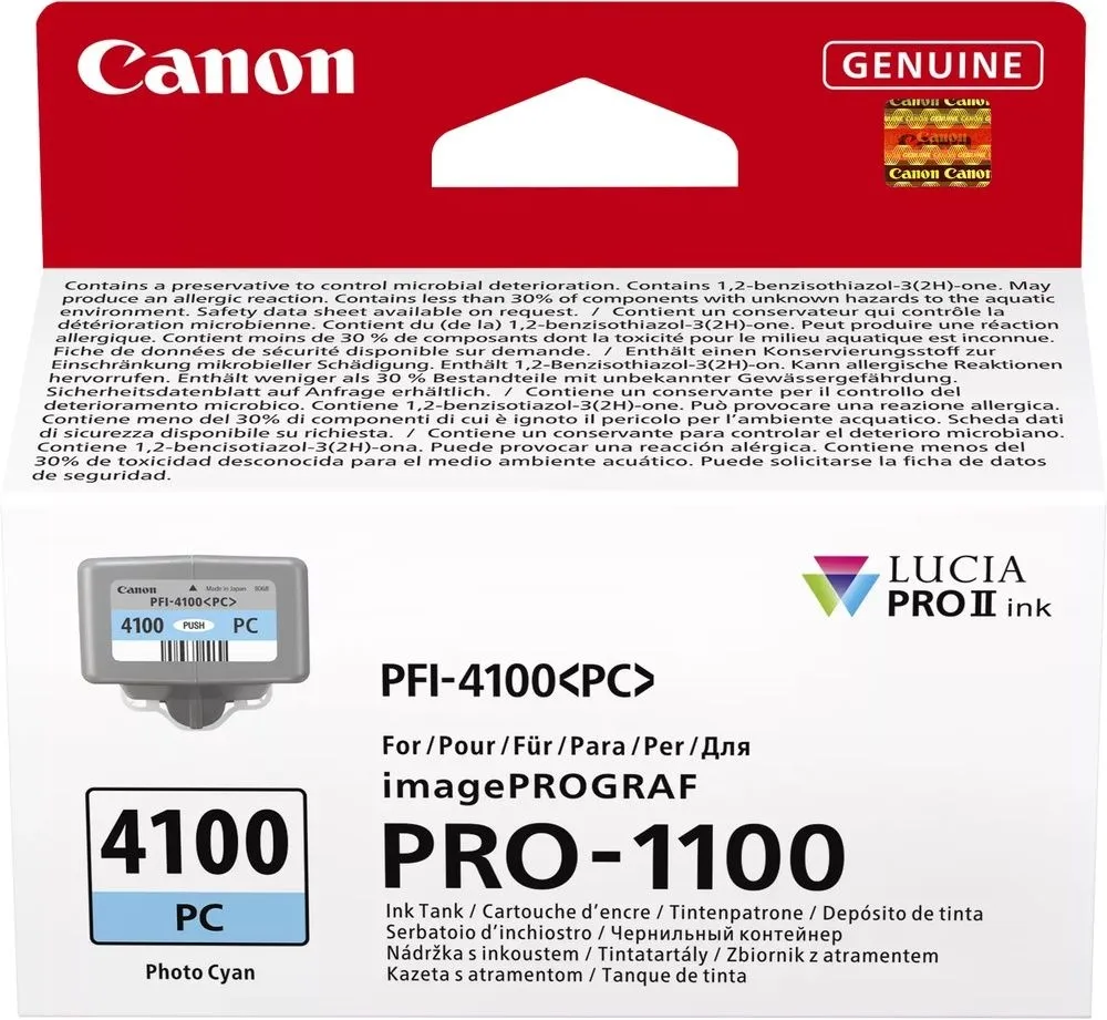 ראש דיו כחול פוטו מקורי Canon PFI-4100PC