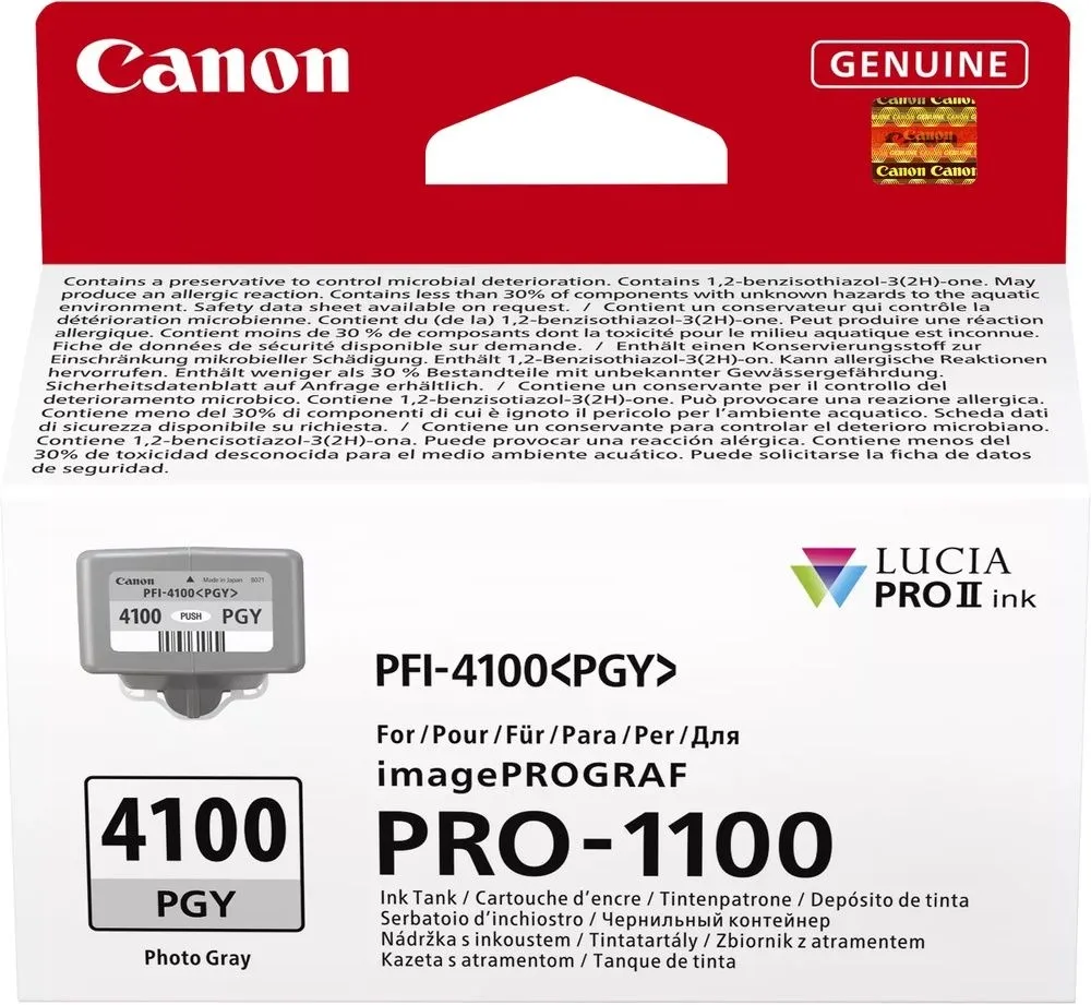 ראש דיו אפור פוטו מקורי Canon PFI-4100PGY Photo