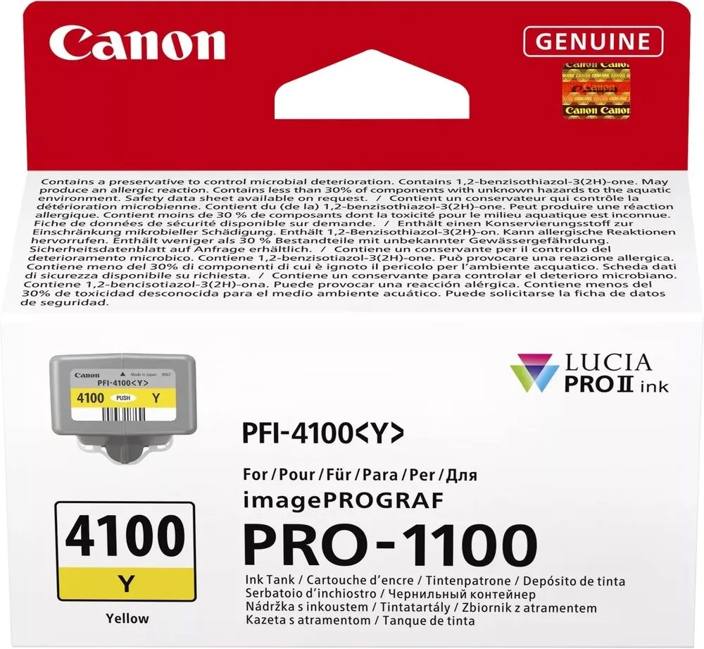 ראש דיו צהוב מקורי Canon PFI-4100Y