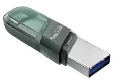 זיכרון נייד למכשירי אפל Sandisk iXpand Flash Drive Flip 256GB USB 3.1 Lightning SDIX90N-256G-GN6NE
