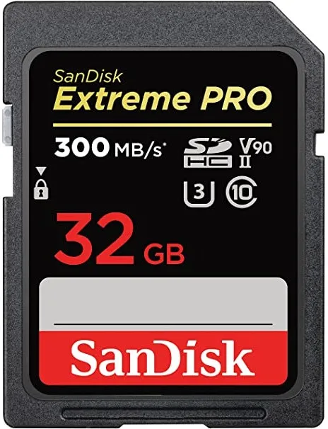כרטיס זיכרון Sandisk Extreme Pro 32GB SDHC 300Mb/s SDSDXDK-032G-GN4IN