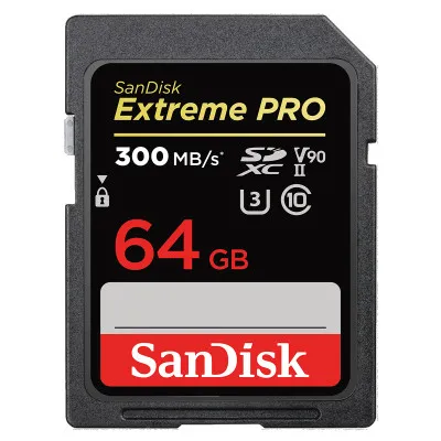 כרטיס זיכרון Sandisk Extreme Pro 64GB SDXC 300Mb/s SDSDXDK-064G-GN4IN