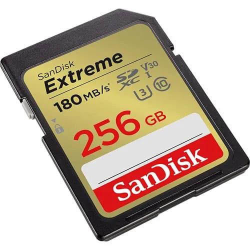 כרטיס זיכרון Sandisk Extreme 256GB SDXC 180Mb/s SDSDXVV-256G-GNCIN