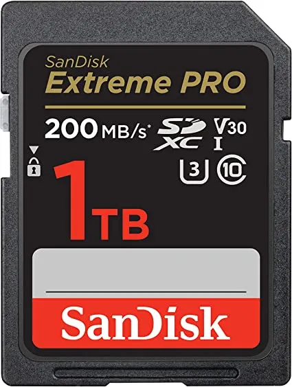 כרטיס זיכרון Sandisk Extreme Pro 1TB SDXC 200Mb/s SDSDXXD-1T00-GN4IN