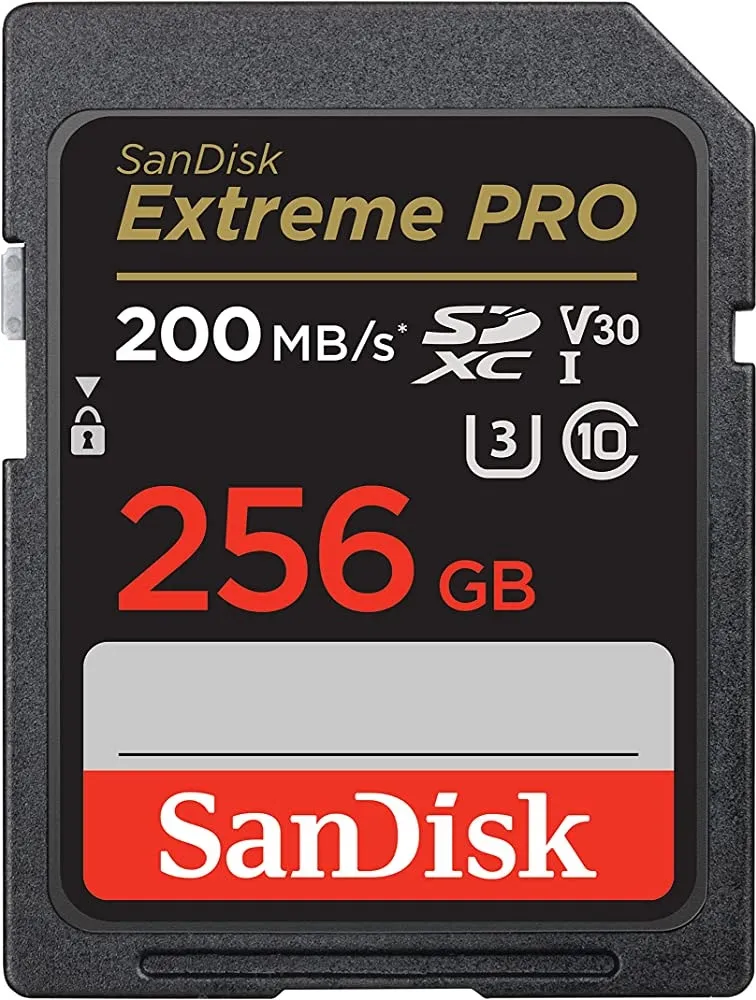 כרטיס זיכרון Sandisk Extreme Pro 256GB SDXC 200Mb/s SDSDXXD-256G-GN4IN