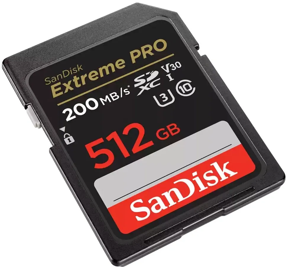 כרטיס זיכרון Sandisk Extreme Pro 512GB SDXC 200Mb/s SDSDXXD-512G-GN4IN